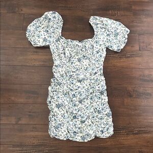 Floral Puff Sleeve Mini Dress
